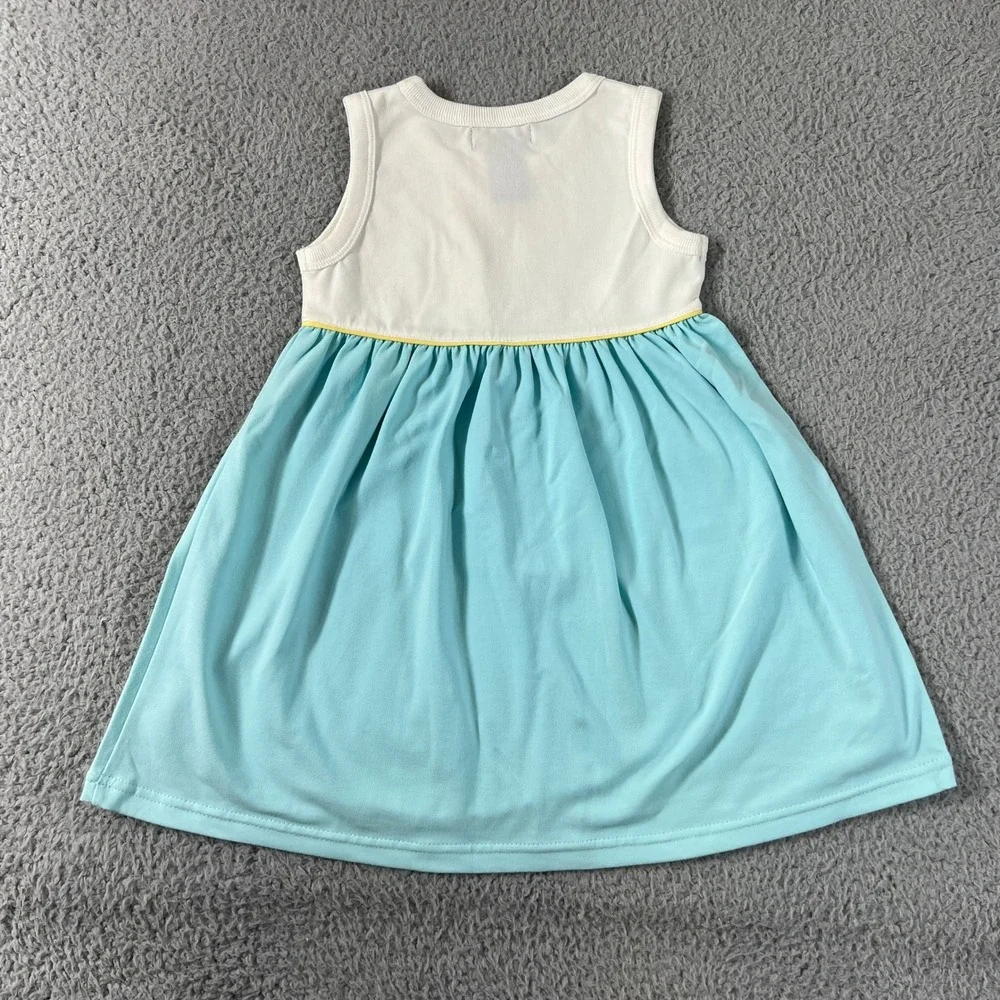 Ralph Lauren Dress Girls 4T Blue White Palm Beach Sleeveless Logo Pocket VTG NWT